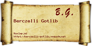 Berczelli Gotlib névjegykártya